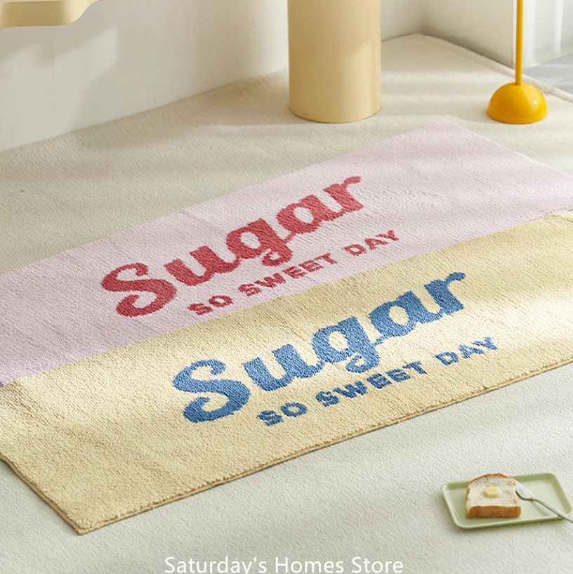 

Толстый ворсовый ковер в скандинавском стиле с надписью, мягкий плюшевый ковер, прикроватное одеяло, домашняя изоляция, мягкий абсорбирующий нескользящий коврик