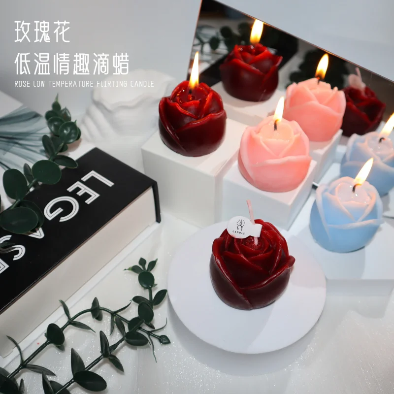 Rose Low Temperature Candles Sex ToyssmWax drip48Duda Soy Wax Couple Foreplay Flirting Training Props