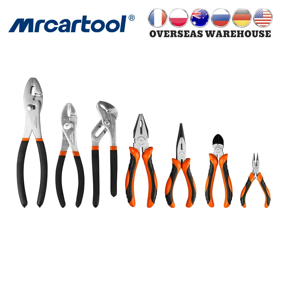 

Набор инструментов MR CARTOOL, многофункциональные плоскогубцы для электрика, 7 шт., с длинным носом, инструменты для разборки