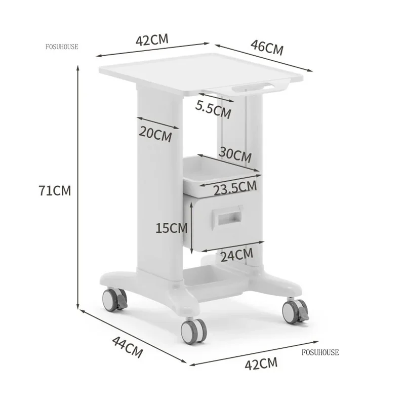 Carrello Professionale da Salone Multifunzionale, Carrello Porta Utensili per Estetista, Organizzatore Mobile con Ruote, Carrello di Alta Gamma su Ruote per - immagine 6