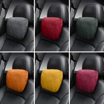 Alcantara Car Headrest for Kia Car Seat Neck Pillow Car Lumbar Full Headrest Car accessories 1