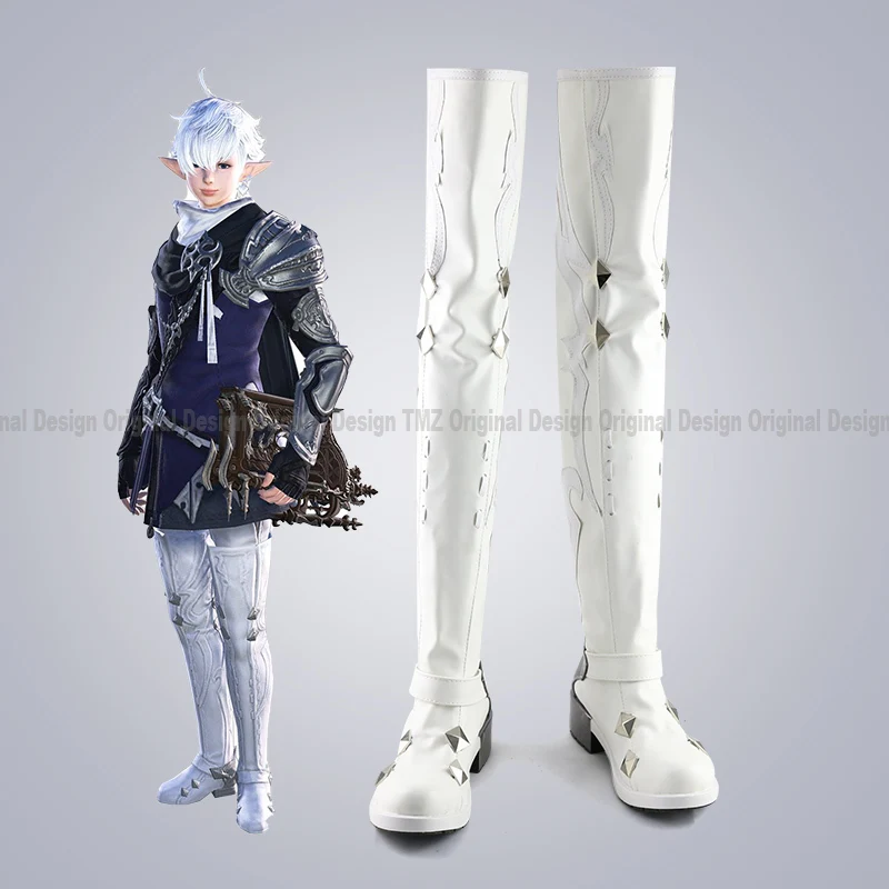 

Final Fantasy XIV FF 14 Alphinaud Leveilleur Characters Anime Shoe Costume Prop Cosplay Shoes Boots