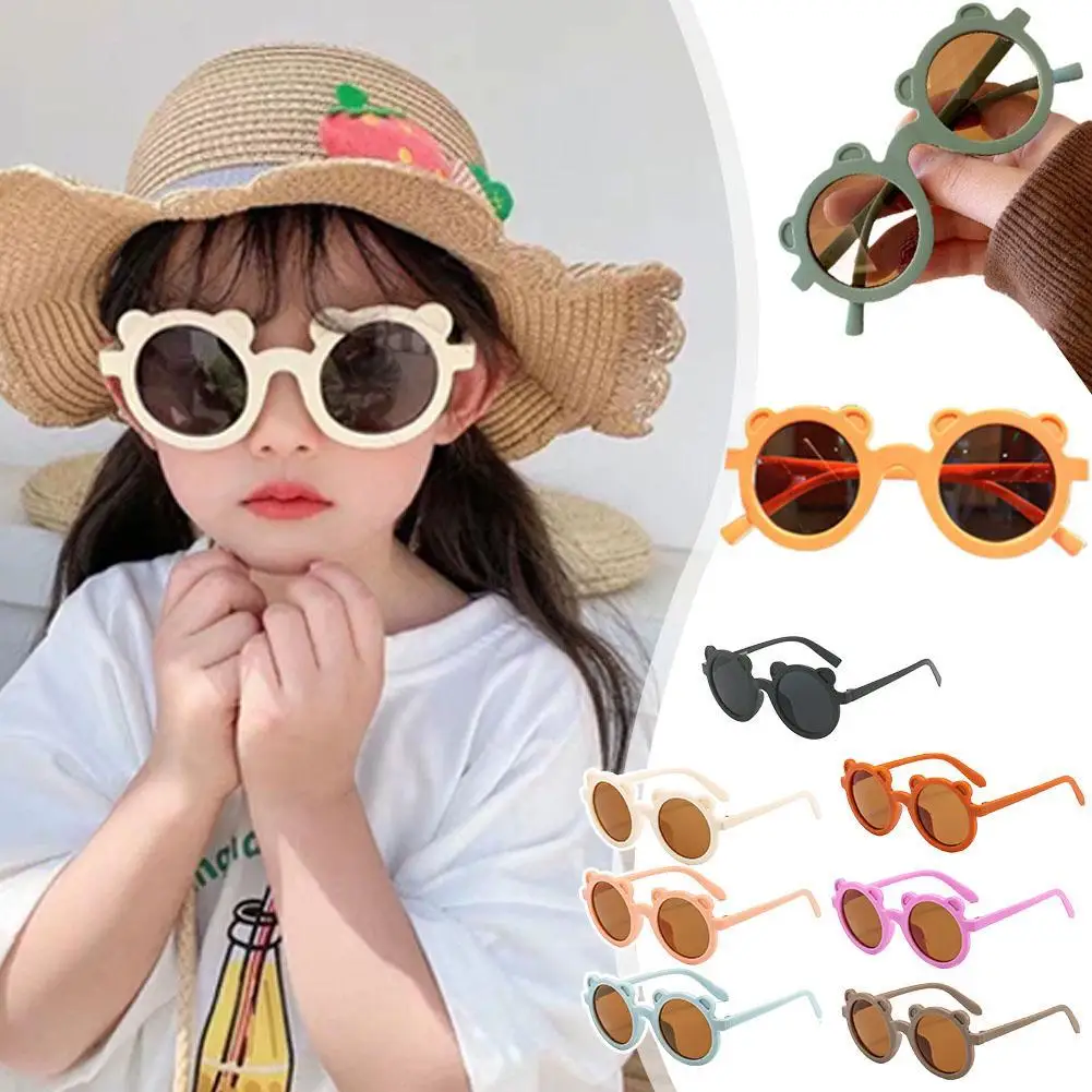 Kids Candy Color Round UV400 Sunglasses Baby Girls Outdoor Sun Protection Sunglasses Children Sun Glasses
