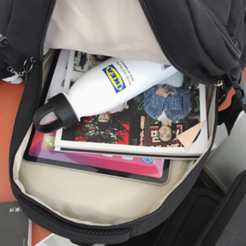 2023 Women School Backpack Black Nylon Bagpack  Female Anti Theft Rucksack Casual Lady Travel Backpacks Korean Back Pack Mochila