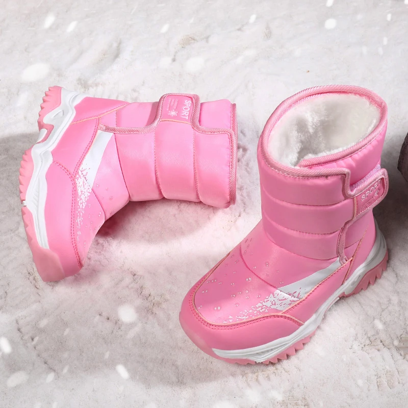 2024 Winter Children Boots Princess Elegant Girls Shoes Water Proof Girl Boy Snow Boots Kids Warm High Quality Plush Boots images - 6