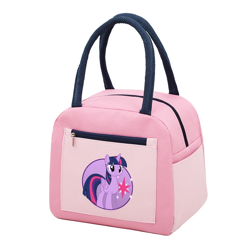 thumbnail image 1 of Bolsa de almuerzo para niños de My Little Pony, bonita bolsa de almuerzo para niños con dibujos animados, bolsas de aislamiento de alimentos informales, bolso de mano de gran capacidad con estampado d, 1 of 4