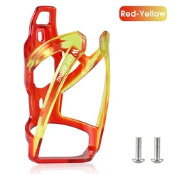Colorful Gradient Bicycle Water Bottle Cage - Ultralight Cycling Holder (Red Yellow)