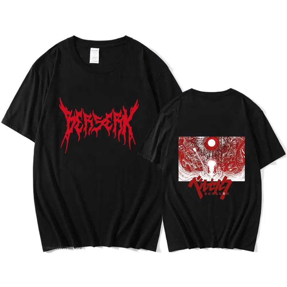 

Men Women T-Shirt Anime Guts Griffith Tshirt Harajuku Funny Berserk Print Tees Clothes Hip Hop Top Short Sleeve Shirt 100%Cotton