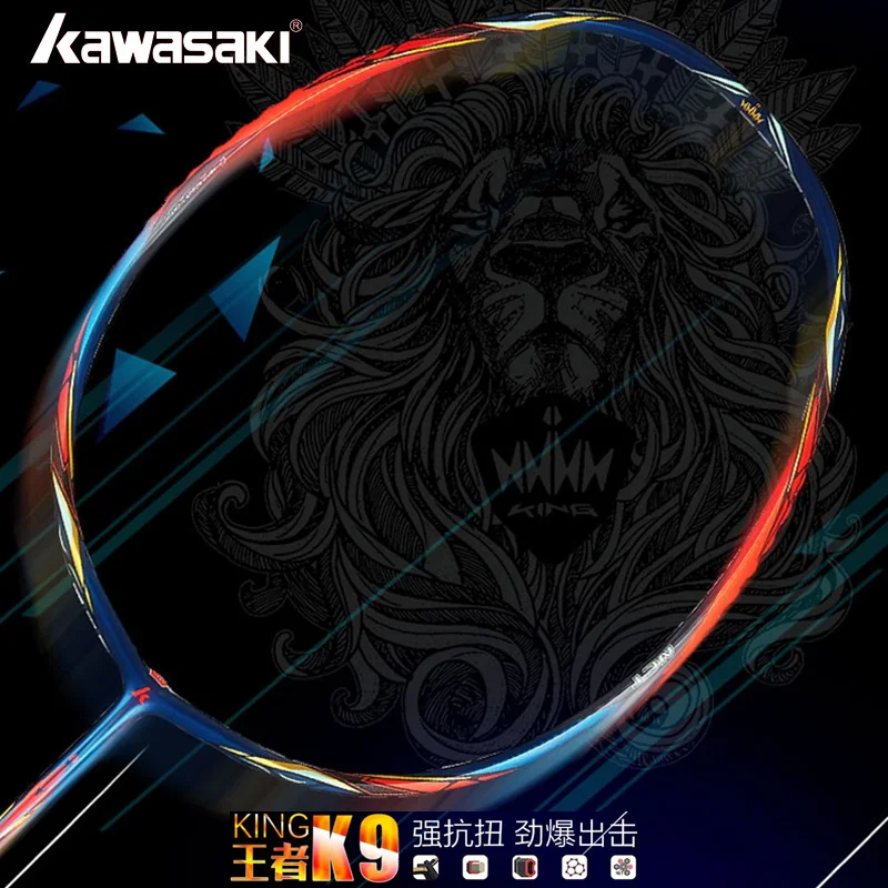 Kawasaki-King K9 4U Professional Badminton Raquete, T-Join Power, All-Around Speed Attack, Badminton Raquete