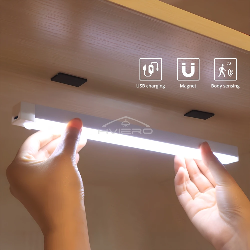Rechargeable Motion Sensor LED Light Portable Cordless Magnetic Cabinet Lamp For Kitchen Bedside Room led light