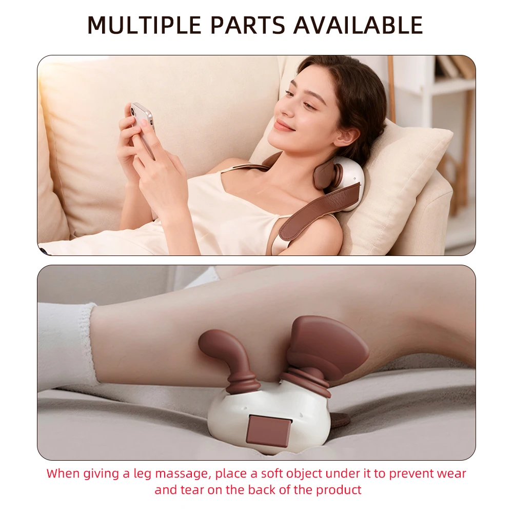 foreverlily 4D Neck Shoulder Massager Bionic Kneading Cervical Massage Machine Deep Tissue Back Shoulder Muscles Massage Shawl