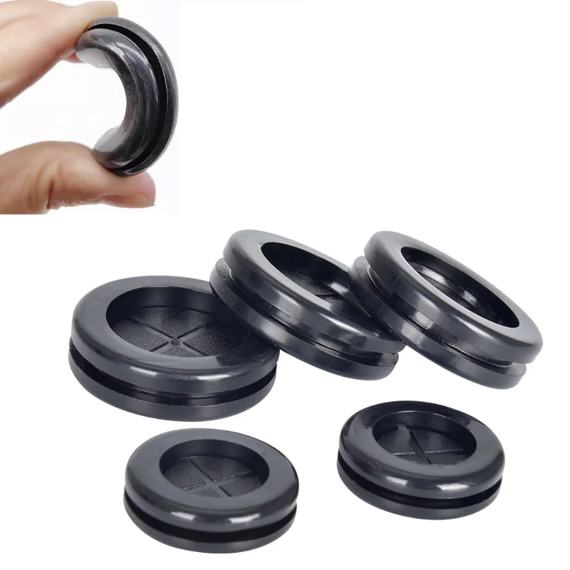 1680mm 검정색 원형 양면 그로밋 보호 코일 13x27mm40x110mm 타원형 블랭킹 그로밋 고무 폐쇄형 블라인드 플러그