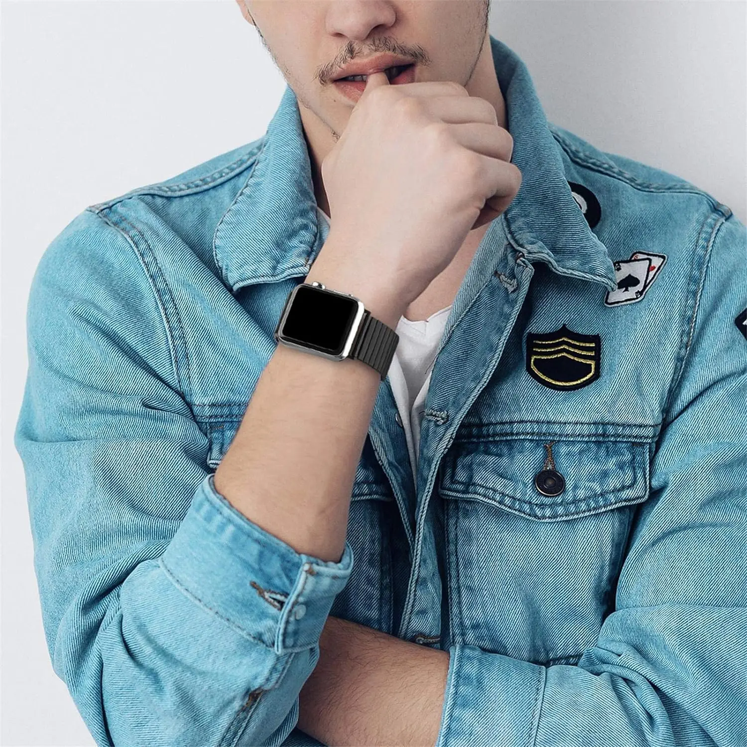 Stainless Steel Stretch Bracelet for Apple Watch - Elastic Strap