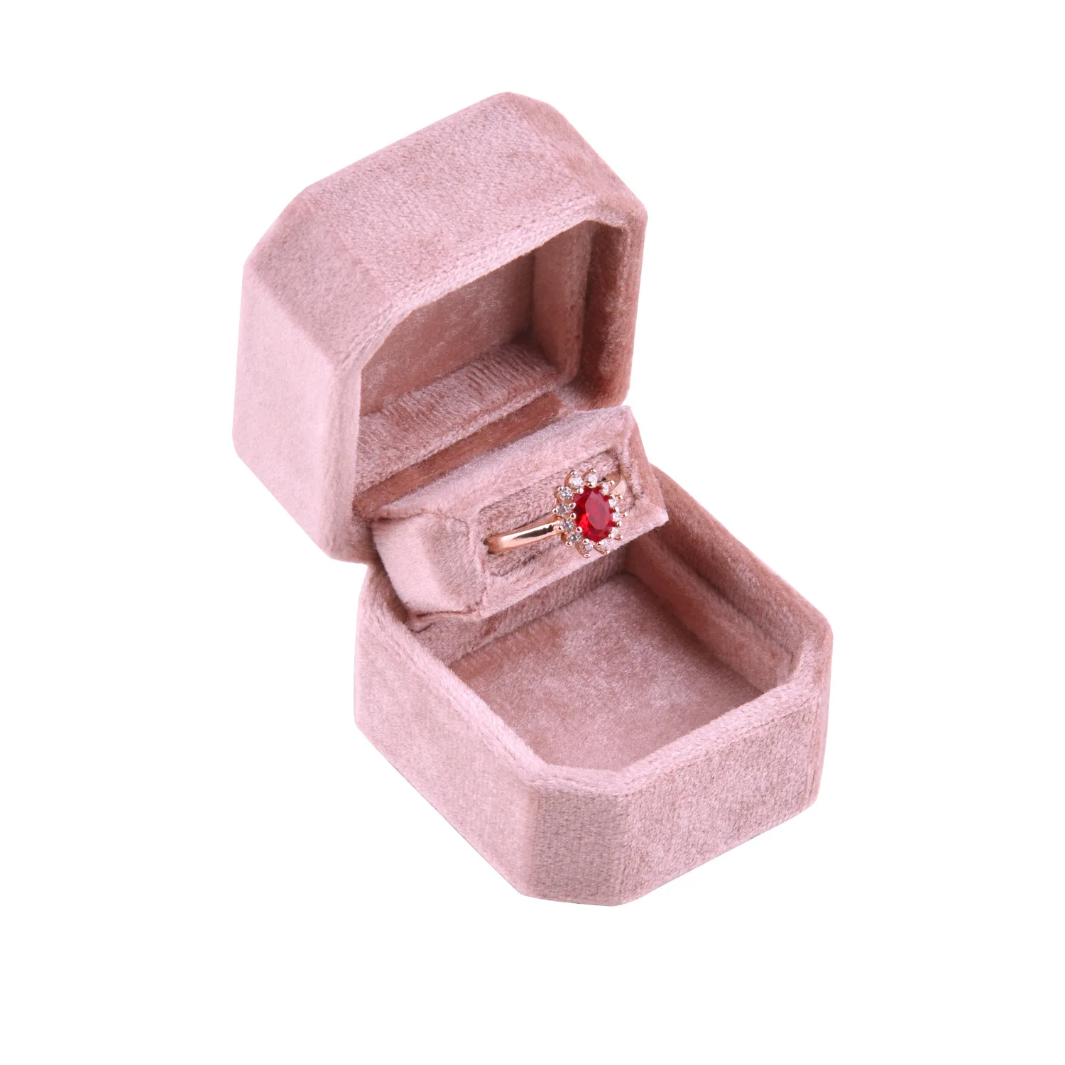 Square Velvet Ring Box Jewelry Ring Earring Holder Case Packaging Marriage Storage Earring Display Joyeros Organizador De Joyas
