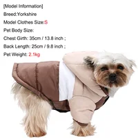 Sweat à capuche vêtements pour chiens de compagnie pour petits chiens moyens chats hiver coupe-vent chiot veste chaud polaire chat manteau Yorkshire bouledogue vêtements 3