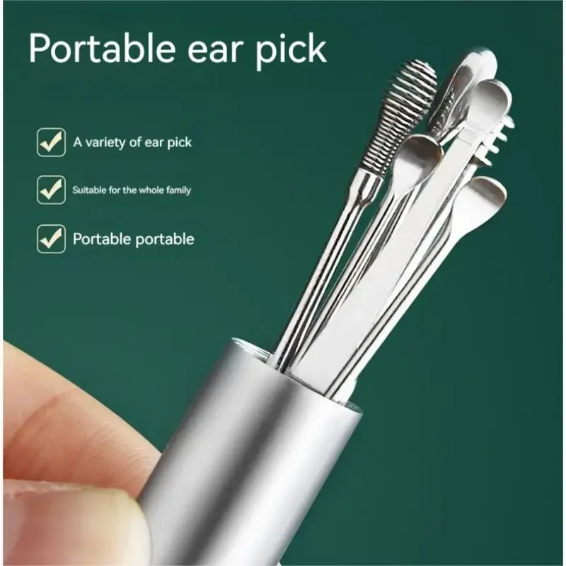 Stainless Steel Ear Picker Set Multi-Functional Portable