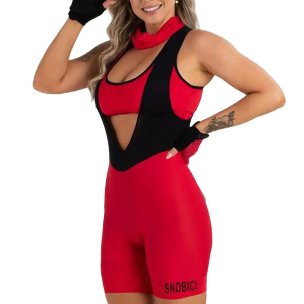 Summer Snobici Women's Pro Cycling Black Bib Shorts Mallas Ciclista Mujer Culotte Ciclismo Bicylce Pantalones Cortos Riding Pant
