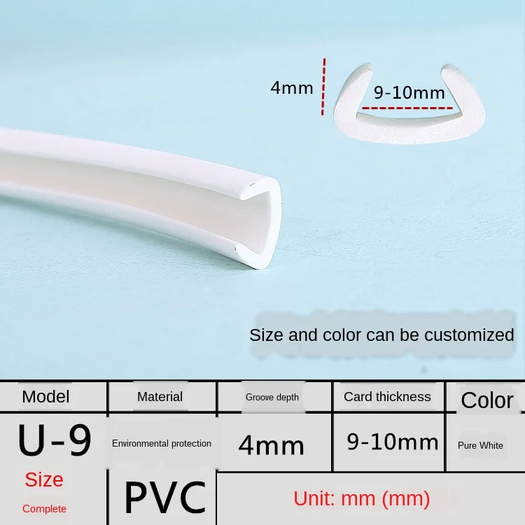 U Edge Banding Veneer - Soft PVC Edgeband in Assorted Colors and Sizes