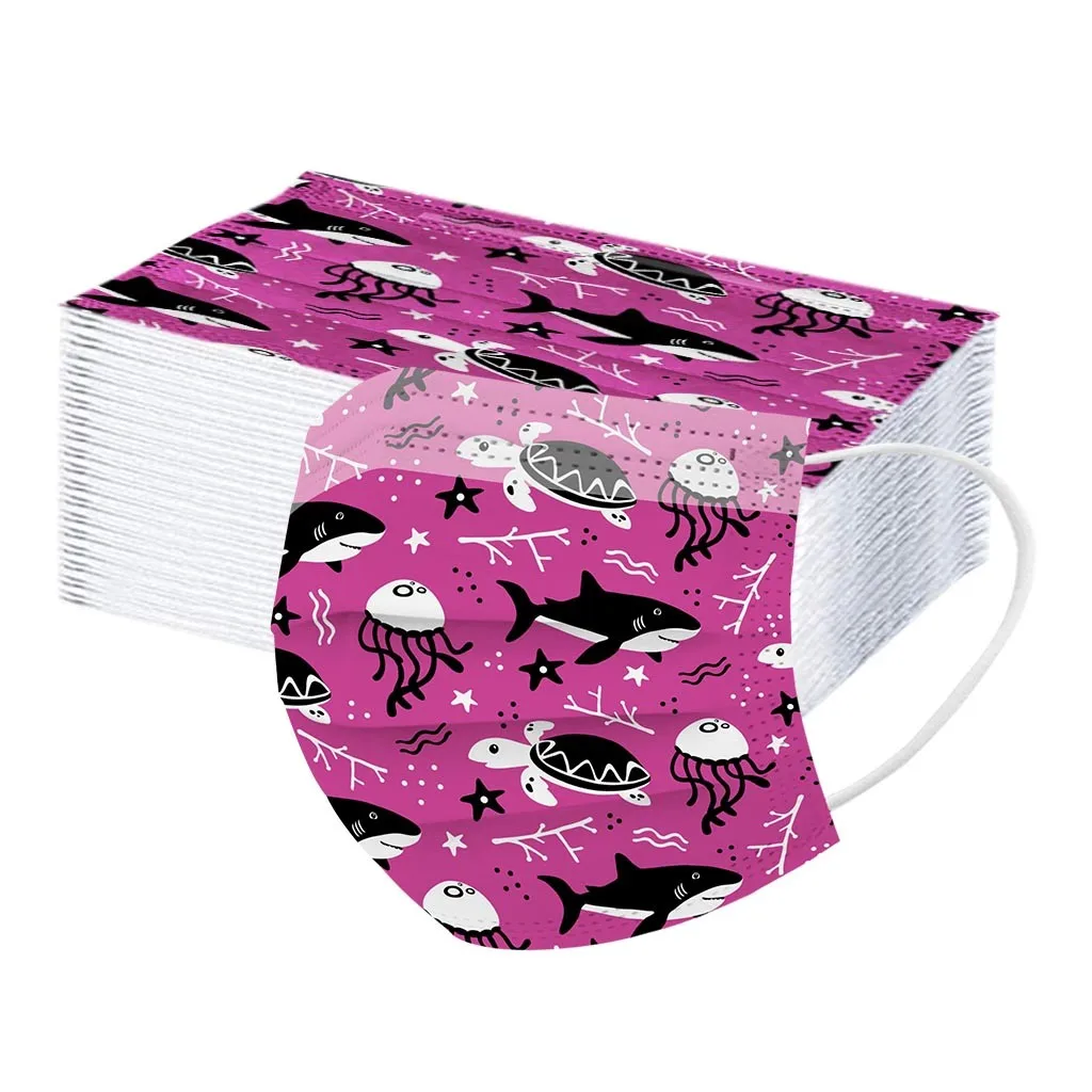 Disposable Face Mask Children's Mask 50PC Industrial 3-Layer Cotton Face Mask