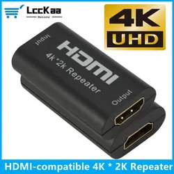 LccKaa HDMI-compatible Repeater Extender 4K HD Female to Female Amplifier 40m Extender Up to 40 Meters Lossless Transmission
