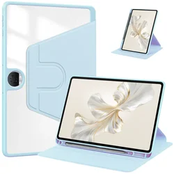 Custodia per Tablet in Acrilico Elegante 360° Rotante con Porta Penna e Supporto