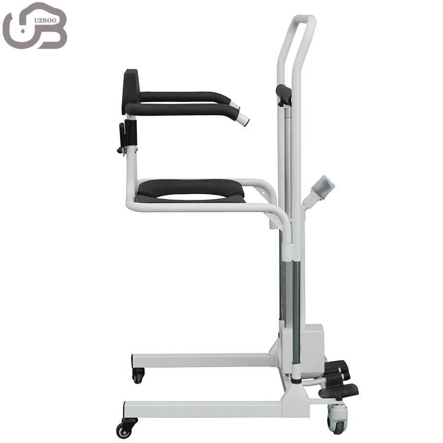 Electric Patient Lift Wheelchair Transfer Chair 180 Degree Split Cushion Seat Universal Mute Wheel Up and Down Remote Control 6