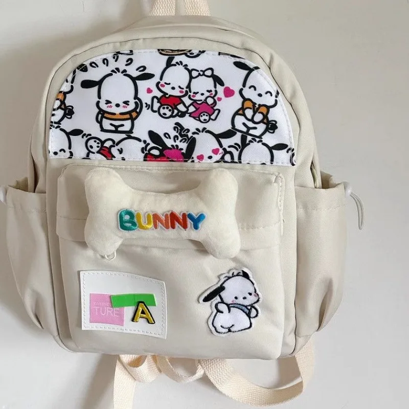MBTI Cute Pochacco Womens Backpack Y2k Designer College Style Fashion Backpacks Casual Daily Aesthetic Kawaii New Female Bag