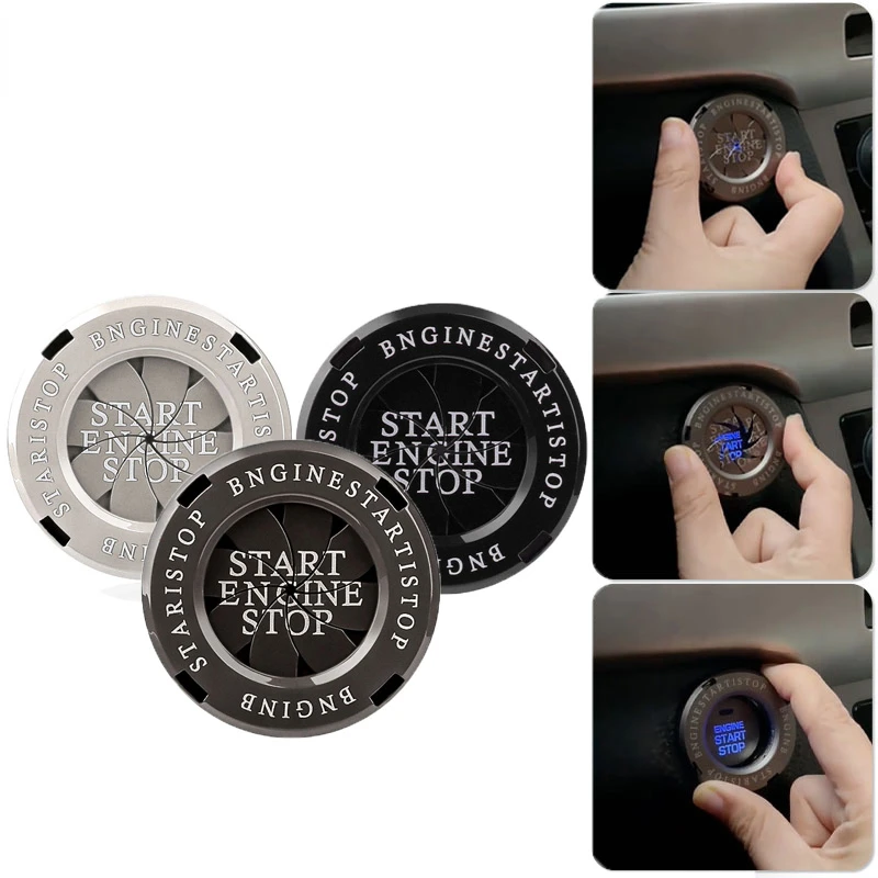 

Car Engine Start Stop Switch Button Cover Decorative Cap Auto Accessories Push Button Sticky Cover Car Interior Car-Styling 2022