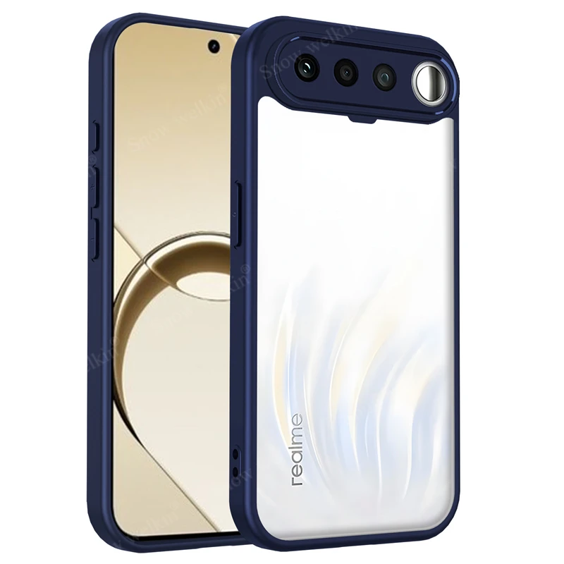 Crystal Clear Shockproof Silicone Phone Case with PC Back and TPU Bumper