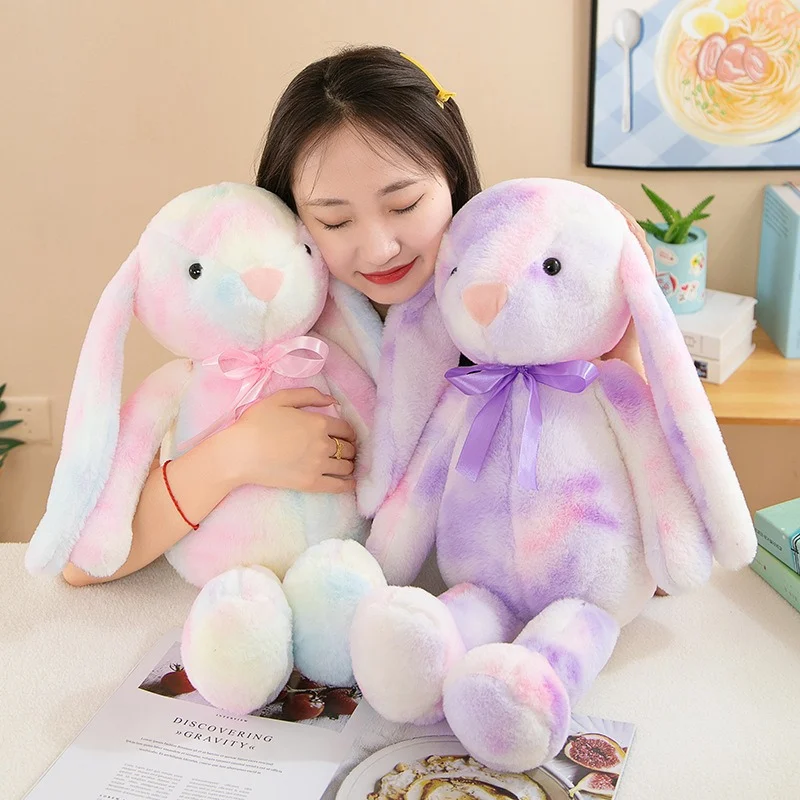 子供のためのカラフルなぬいぐるみウサギ,虹の形をしたぬいぐるみ