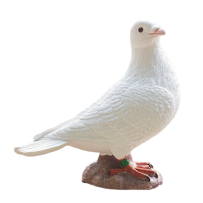 Resin pigeon miniature landscape ornament white pigeon bird