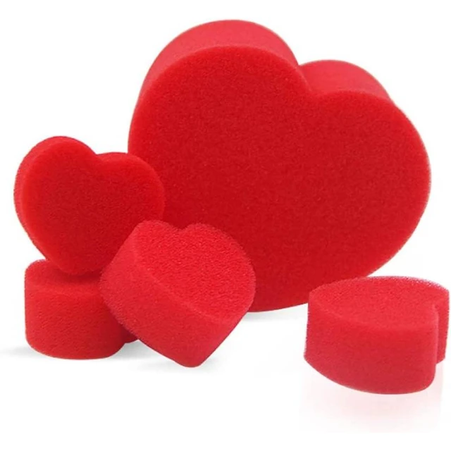 5pcs Hearts Sponge Magic Magic Props Red Heart Sponge Love Ball Party Trick  Close Up Magic