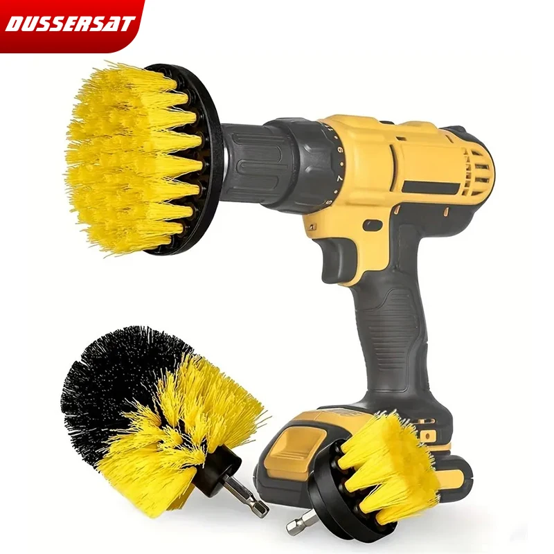 

For Carpet Glass Car Tires Nylon Brushes 2/3.5/4/5'' Electric Scrubber Brush Drill Brush Kit Plastic Round Cleaning Brush Tool