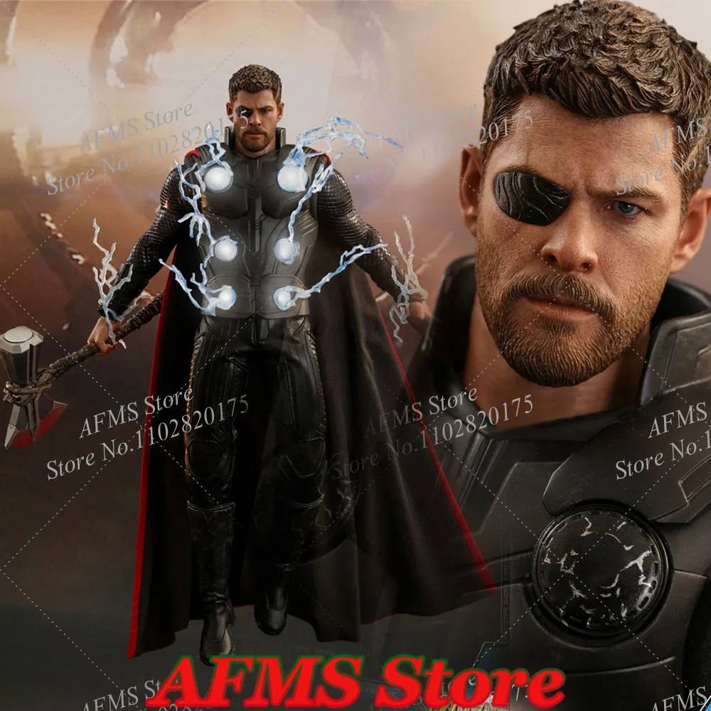 

HT HotToys MMS474 1/6 Men Soldier Avengers Infinity War Thor Odinson Chris Hemsworth Dolls 12Inch Full Set Action Figure Body