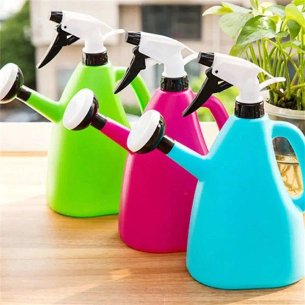 2 In 1 Watering Can Pot Gardening Supplies Adjustable Plastic Pressure Spray Water Kettle Indoor 1L Flower Sprayer Home