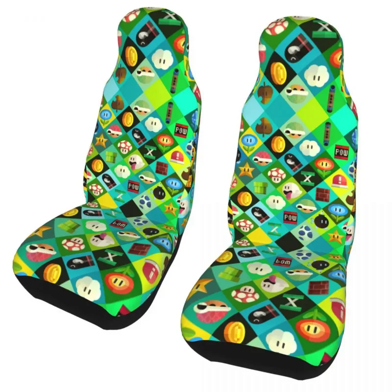 

Gamer 3D Universal Car Cover Protector Interior Accessories Women Kids Video Games Cool Seat Covers Fabric Hunting