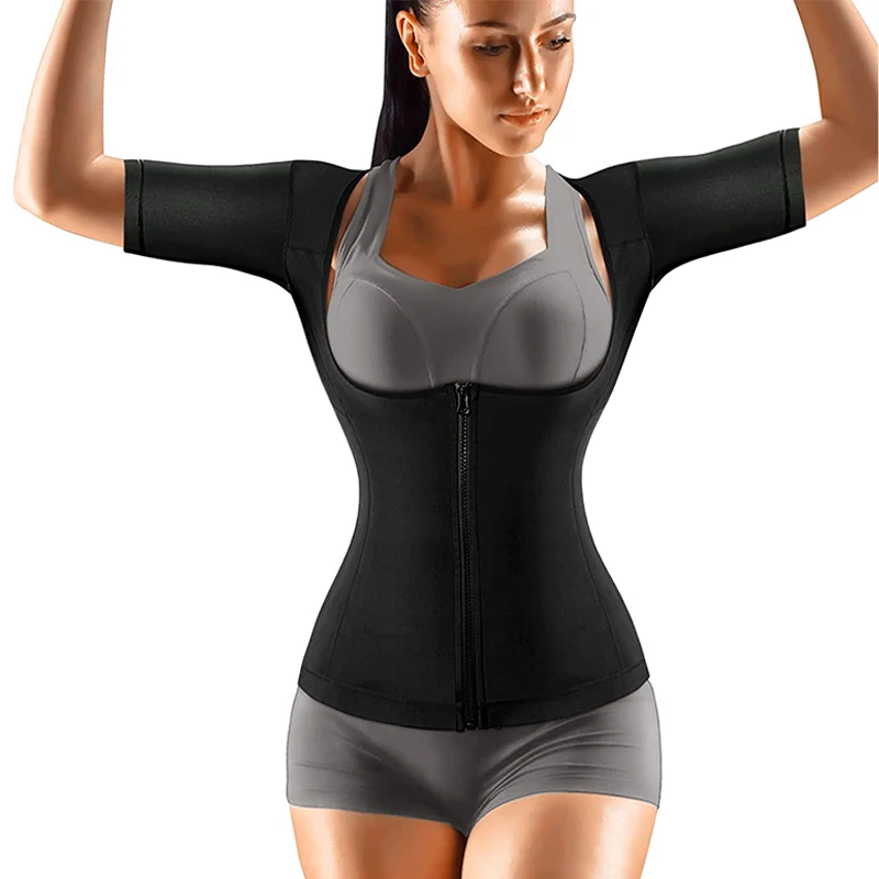 Workout Shapewear for Women Weight Loss Sauna Effect Body Shaper Waist Trainer Arm Slimmer Shirt Bodybuilding Trimmer Vest Belt