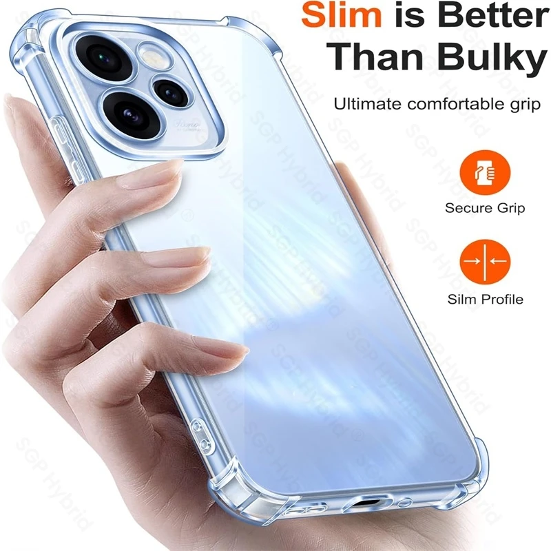 Clear Crystal Silicone Soft Case - Slim Transparent Shockproof Coque