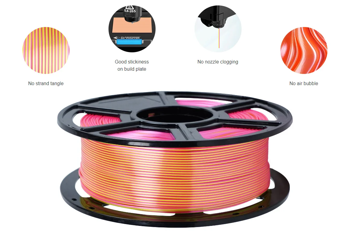 Flashforge-PLA 3D Printer Filament, Spool Plastic para