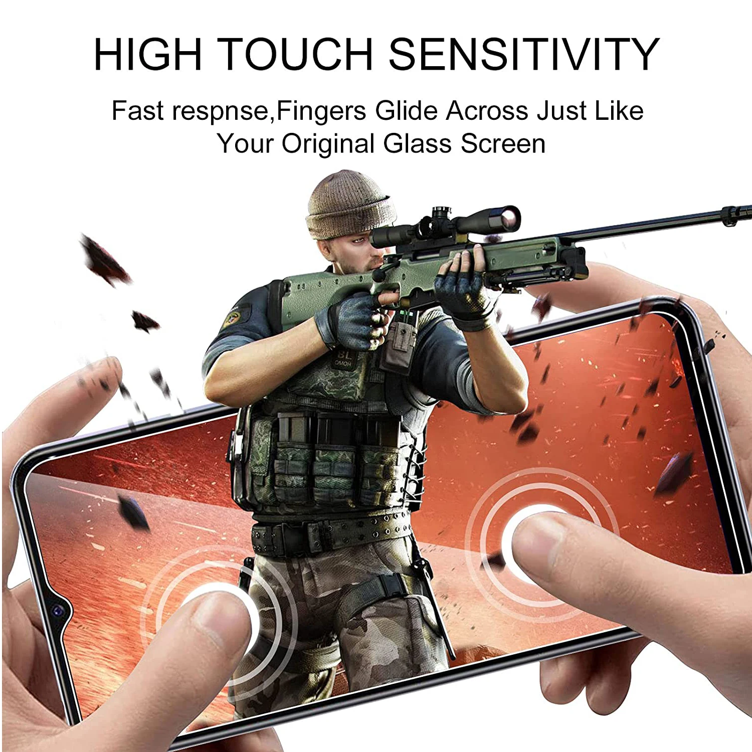 2/4Pcs Tempered Glass For Vivo Y21 Screen Protector Glass Film