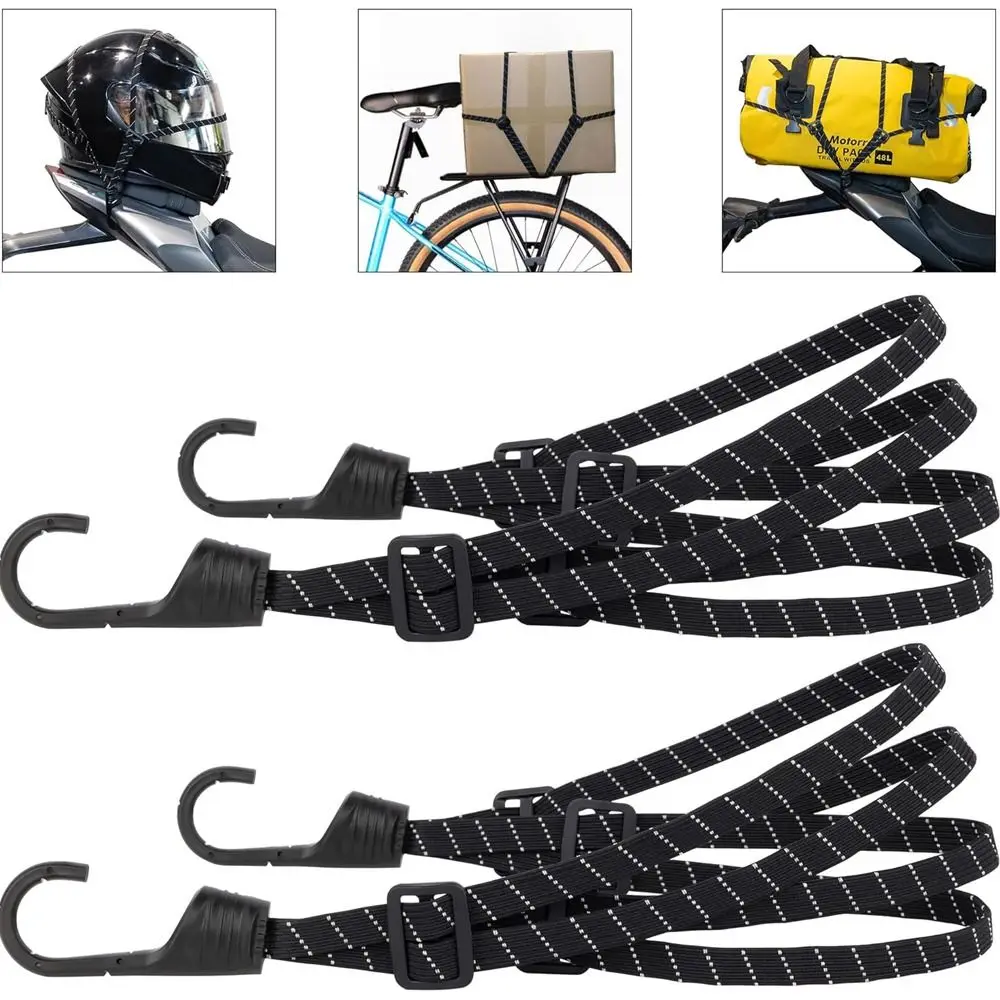 New Universal Motorcycle Luggage Strap Retractable Multi-function Luggage Net Durable with Hooks Elastic Rope