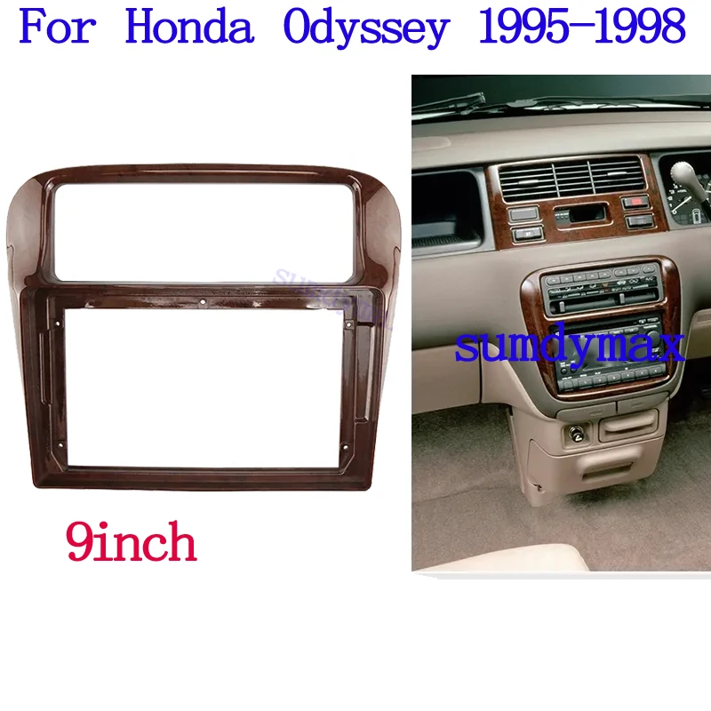 

9inch 2Din Car Radio Fascia for Honda Odyssey 1995-1998 Stereo Panel Dash Kit Refitting Installation Trim Face Frame Bezel