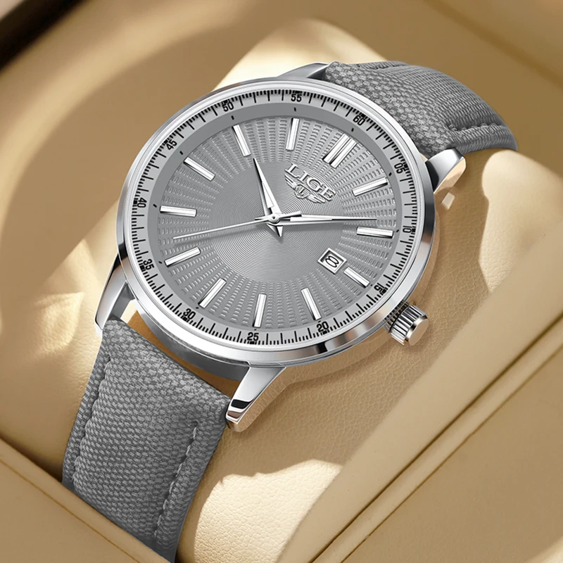 Men's Luminous Leather Sports Watch - Fashionable Waterproof Quartz Timepiece