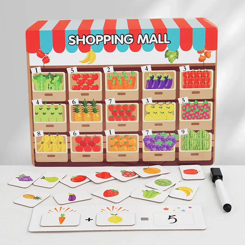 Montessori Shopping Store Educational Math Toys for Kids