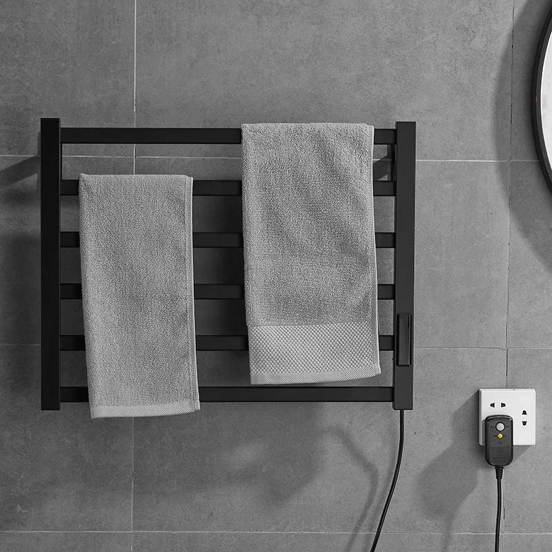  ZJDYDY Toallero calefactable plano, Radiador eléctrico de fibra  de carbono para secador de toallas, Soporte de toallero de calefacción de  secado, Cocina baño dormitorio Hotel Rack montado en la pared 