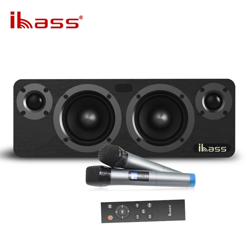 

IBASS Wooden Bluetooth Speaker 120W High Power Subwoofer HI-FI 3D Stereo Surround Speaker Computer TV Coaxial audio Caixa De Som