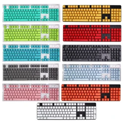 OEM ABS 104Keys Keycaps For Mechanical Keyboard White Black Blue Cyan Green Orange Red Yellow Purple Color keycap