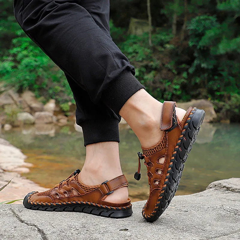 2022 Summer Shoes Men Beach Sandals Flat Non-slip Summer Holiday Shoes  Fashion Brand Mens Sandals Summer Male Footwear Ka4264 - Men's Sandals -  AliExpress