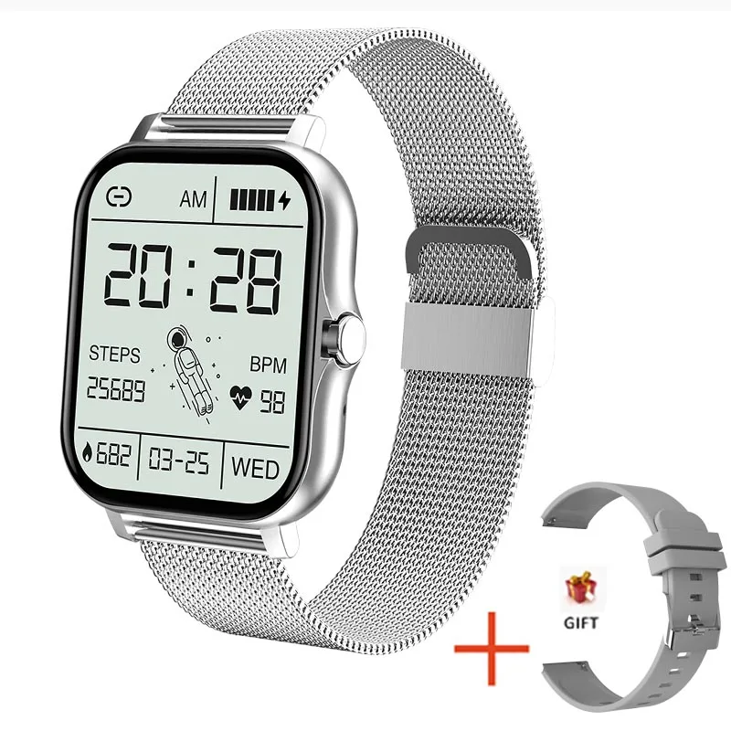 2022 New Women Smart Watch Men 1.69" Color Screen Full Touch Fitness Tracker Bluetooth Call Smart Clock Ladies Smartwatch Women 