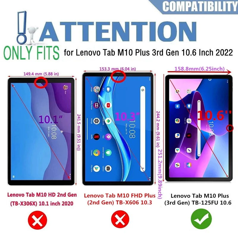 Vidro Temperado Protetor de Tela para Lenovo Tab Tablet Película Protetora M10 Plus 3ª Geração 106 - Imagem 4